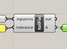 The tolfix component for fixing tolerance issues in Grasshopper, where nodes don't quite line up