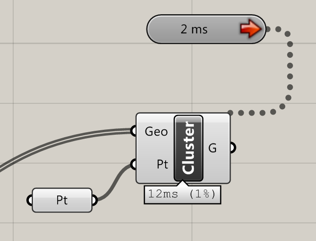 Grasshopper timer attached to the Front and Centre component for Grasshopper, for creating a HUD in Grasshopper