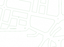 The output in Grasshopper Rhino of a collection of road outlines as curves