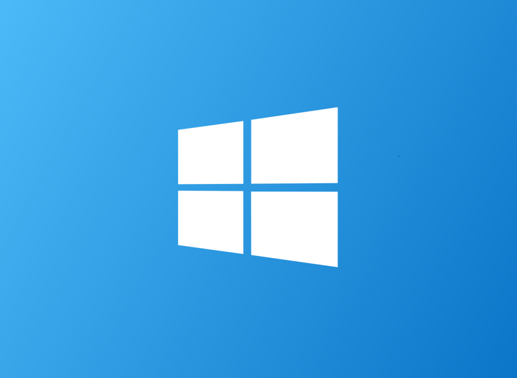 Windows logo on a blue background