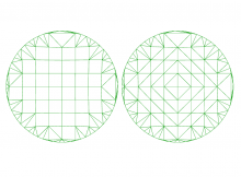 Triangulate a quad mesh in C#