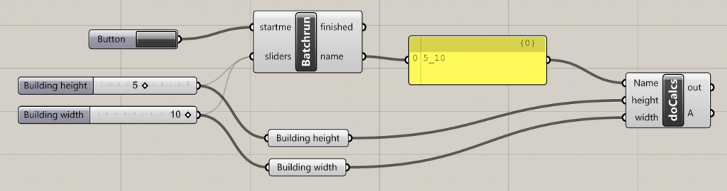 Grasshopper component Batchrun for looping