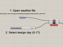 DDY Design Day weather file reader in Grasshopper C#