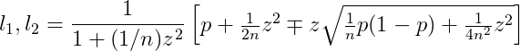 wilson's score interval