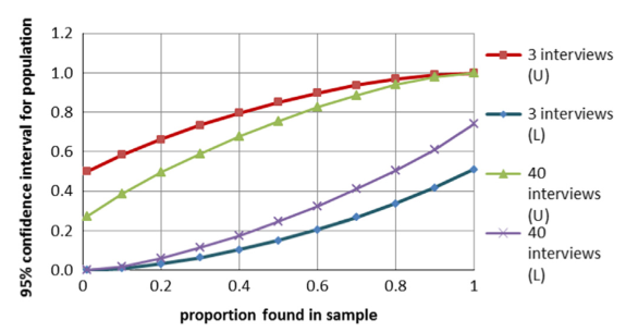 margin of error for semi-structured interviews