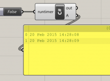 Simple timer component implemented in C# in Grasshopper