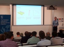 James Ramsden presenting SmartBuildingAnalyser at CIBSE Technical Symposium 2015