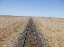 The Gobi desert from the Trans Siberian train through Mongolia
