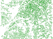 Creating meshes from polylines of building outlines of a whole city, created in Grasshopper