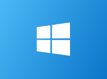 Windows logo on a blue background